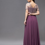 Miss Chase Women's Relaxed Fit Georgette & Sequins Maxi Dress